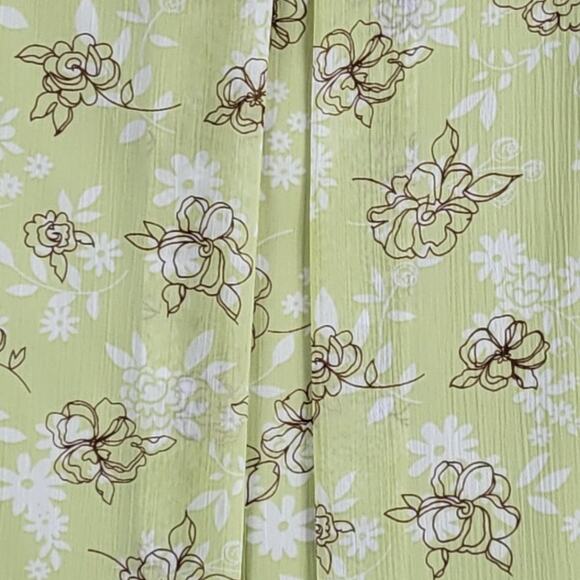 Sandra Darren Womens Suit Set 24W Green 2 Piece Jacket Floral Midi Skirt Career - Picture 5 of 16